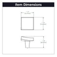 thumbnail image 4 of Belwith Keeler B076717 Flex 1-7/16" Wide Modern Curved Block Cabinet Knob / Drawer Knob -, 4 of 4
