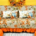 thumbnail image 2 of Fall Pumpkins Pillow Covers 12x20 Inch Set of 2 Farmhouse Leaves Autumn Thanksgiving Decor Lumbar Cushion Cases for Couch Home Decorations Blue, 2 of 6