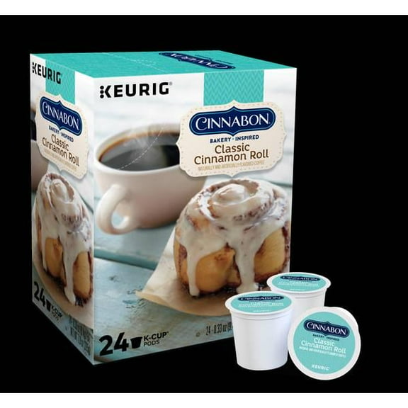 Cinnabon 24 Count Classic Cinnamon Roll Coffee Pods