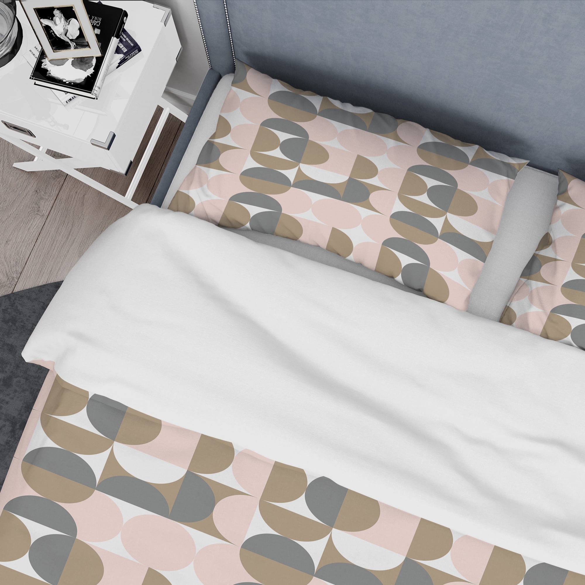 Designart 'Retro Circular Pattern IV' Mid-Century Modern Duvet Cover Set