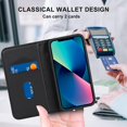 thumbnail image 4 of Funda antirrobo con cierre magnético para iPhone 13 Mini, compatible con carga magnética, piel sintética y TPU, diseño tipo cartera, ranuras para tarjetas, 4 of 5