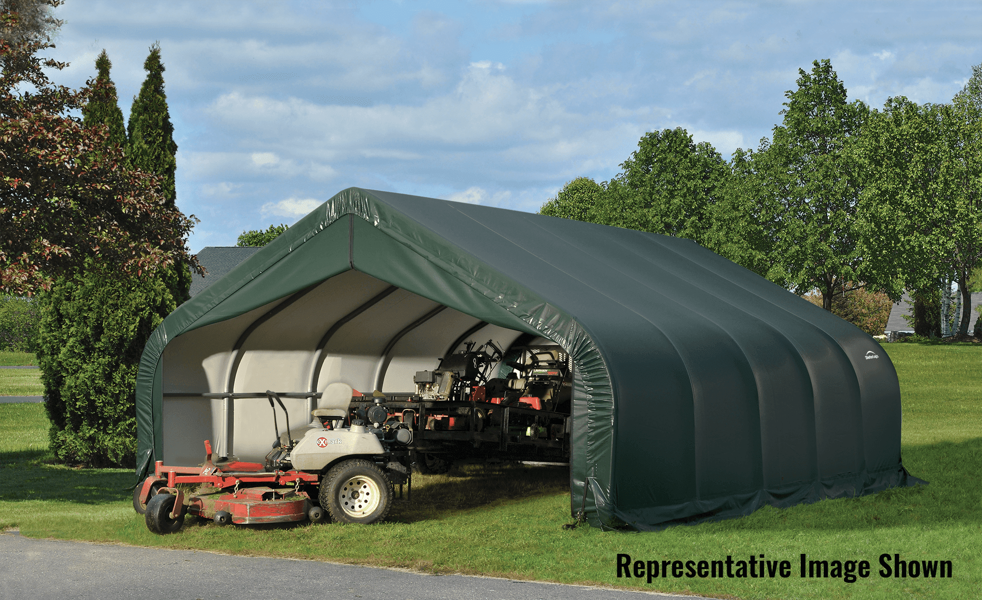 Shelterlogic 18' X 24' X 11' Peak Style Shelter, Green - Walmart.com ...