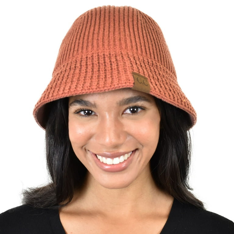 CC Unisex Winter Cable Knit Packable Vintage Cloche Bucket Hat