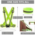 thumbnail image 3 of Verde, chaleco reflectante, chaleco de seguridad, dispositivos reflectantes para correr ajustables y elásticos con 2 pulseras reflectantes, 3 of 5