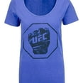 thumbnail image 4 of UFC Womens Distressed Fist Graphic T-Shirt, Blue, Small, 4 of 4