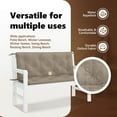 thumbnail image 4 of vidaXL Indoor/Outdoor Bench Cushions 2 pcs, Non-slip, Water-Repellent, Taupe 47.2"x19.7"x2.8", 4 of 8