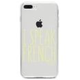 thumbnail image 1 of DistinctInk Clear Shockproof Hybrid Case for iPhone 7 PLUS / 8 PLUS (5.5" Screen) TPU Bumper Acrylic Back Tempered Glass Screen Protector - I Speak French, 1 of 5