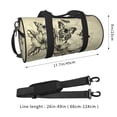 thumbnail image 4 of KLL Vintage Floral Duffle Bag For Men Women Sport Gym Fitness Tote Travel Training Workout Basketball Football Weekender, 4 of 8