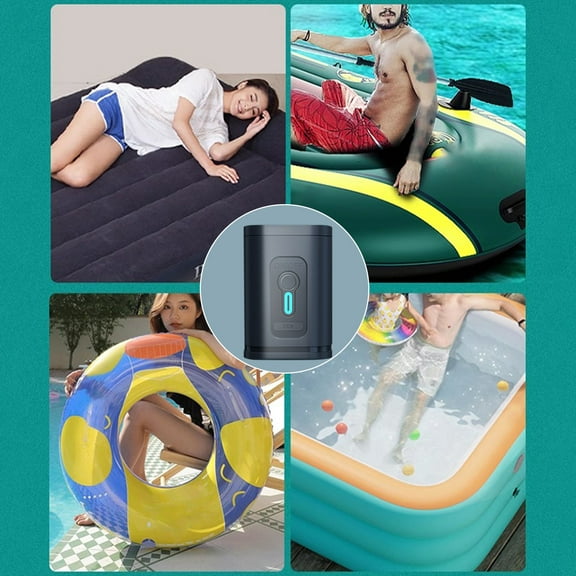 Aihimol Electric Pump For Inflatables, Portable Rechargeable Mini Pump With 1200mAh Battery For Mattress Couch Pool Floats,Blow Up Pool Rafts Bed Boats Toys