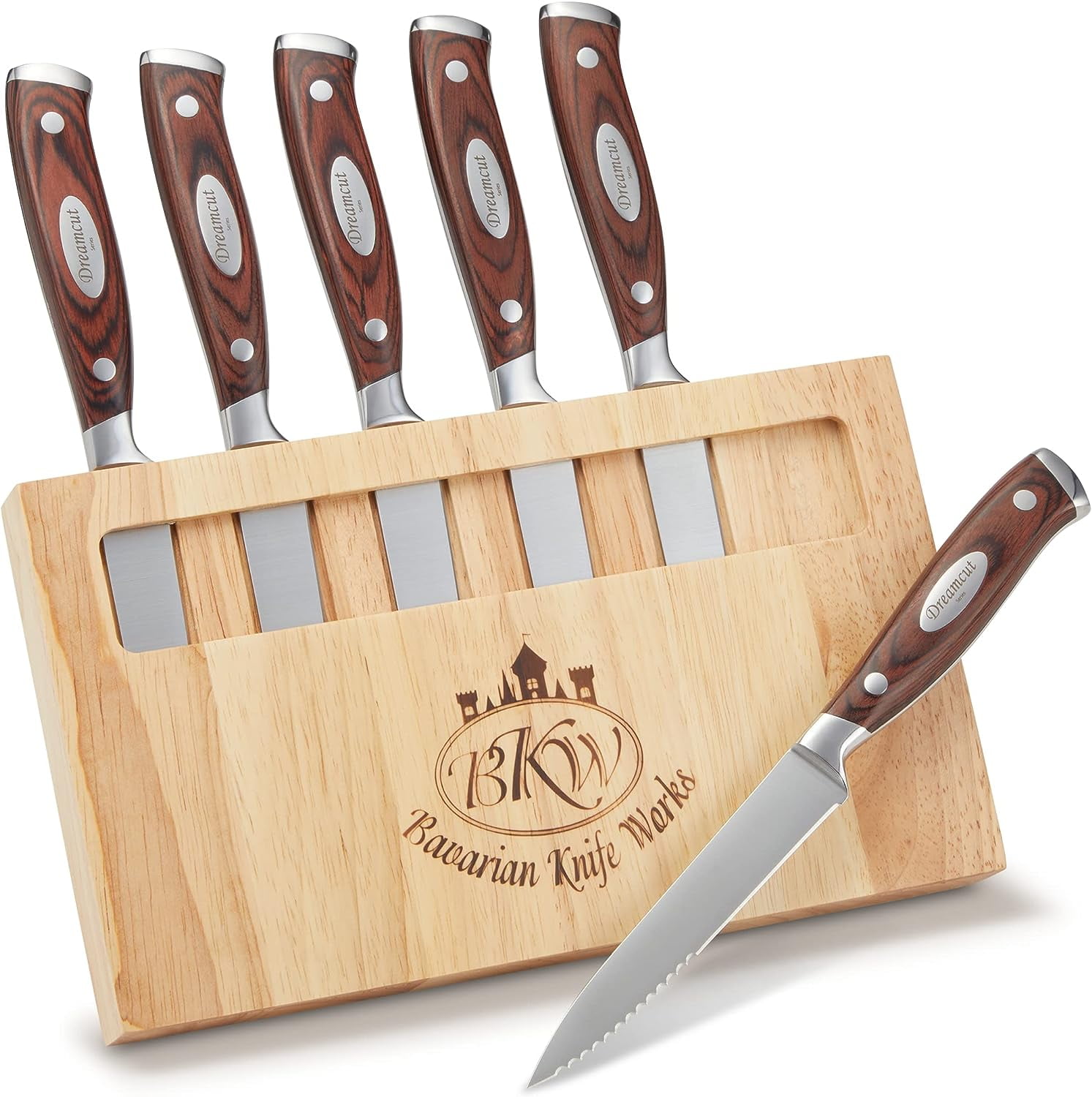 Bavarian Knife Works Perfect Combo 19 PCS Kitchen Knife Set with Steak Knives