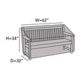 thumbnail image 2 of Covermates Outdoor Bench Cover - 62"L x 32"W x 34"H, 600D Polyester, Rip-Resistant, 2 of 8