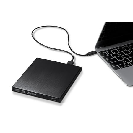 aPrime USB-C to Micro-B External Portable CD DVD Blu-ray RW SuperDrive for MacBook 12” Retina, MacBook Pro 13”/15” with Touch Bar and new iMac (Pro)