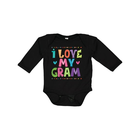 Inktastic I Love My Gram for Grandkids Girls Long Sleeve Baby Bodysuit