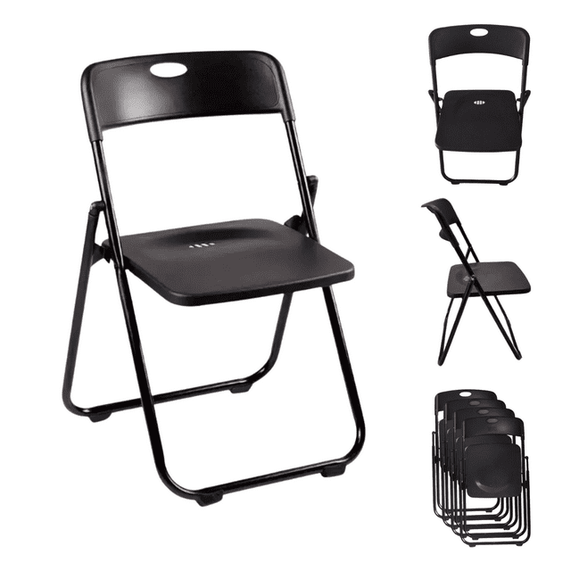 Silla Plegable INMATMEX para eventos negra 12 piezas