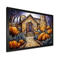 thumbnail image 2 of Designart "Vibrant Gateway to Yellow Cottage Garden II" Landscapes Framed Wall Art Decor - Coastal Orange Landscape Cottage Entryway Framed Wall Art Print, 2 of 6