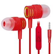 UrbanX R2 Wired in-Ear Headphones with Mic For Ulefone Note 11P with Tangle-Free Cord, Noise Isolating Earphones, Deep Bass, In Ear Bud Silicone Tips