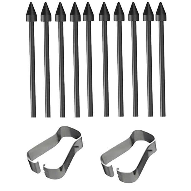 Juego de puntas de repuesto para bolígrafos EXTFOA S Pen, paquete de 10 unidades y 2 herramientas, color negro