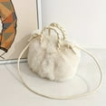 thumbnail image 2 of LHSHID Plush All match Mini Crossbody Bag Simple Solid Color Braided Handle Cloud Bag Perfect Shoulder Bag For Everyday Use, 2 of 7