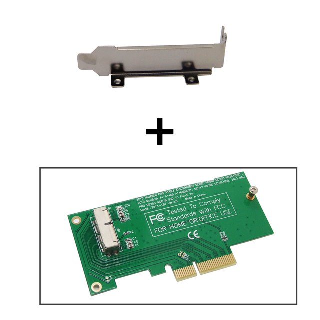 PCI Express PCIE X4 to M.2 SSD Adapter Riser Card Converter for Apple 2013 2014 2015 MacBook Air A1465 A1466 Mac Pro MD878 ME253 Red