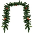 thumbnail image 3 of Costway Guirlande de Noël Artificielle Pré-Éclairée de 9 Pieds Baies Rouges avec 100 Lumières LED et Minuterie, 3 of 10