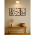 thumbnail image 5 of 3 Piece Romantic Metal Wall Art Set, Minimalist Couple Silhouette Wall Decor, Elegant Metal Hanging Ornament Artwork, Ideal Romantic Home Decoration for Living Room Bedroom Indoor Wall Display, 5 of 5