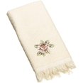 thumbnail image 1 of Avanti Linens Rosefan 100% Cotton Colorful Embroidered Towel, 11 Inches x 18 Inches, Ivory, 1 of 2