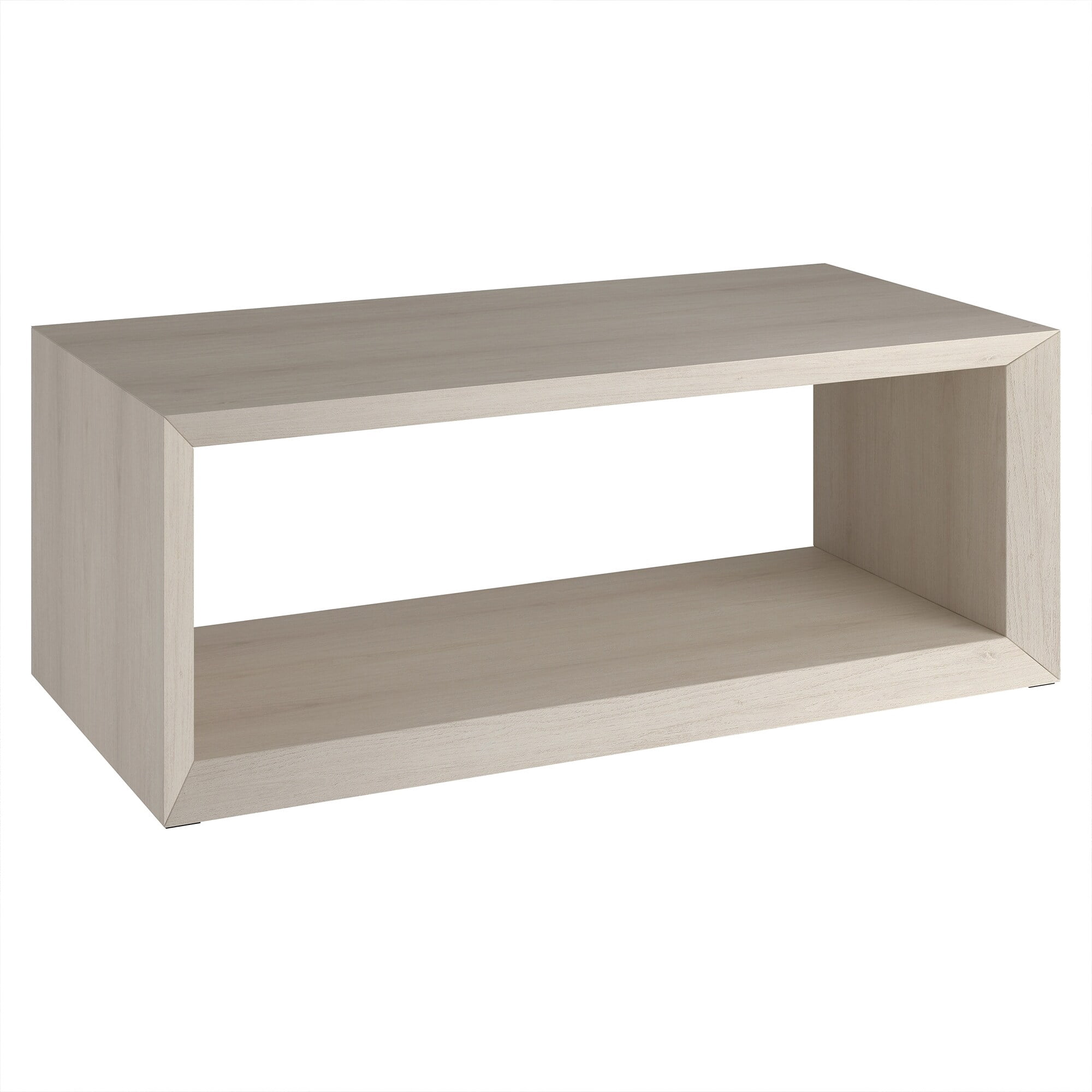Evelyn&Zoe Osmond 58" Wide Rectangular Coffee Table, Alder White