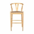 thumbnail image 3 of Boraam Wishbone Bar Height Kitchen Bar Stool in Natural Finish, 3 of 7
