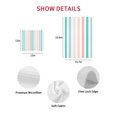 thumbnail image 7 of Aqua Teal Stripe Kitchen Dish Towels for Drying Dishes Set of 2, Geometric Grey White Vertical Striped Waffle Weave Microfiber Hand Tea Bathroom Towels Quick Dry & Absorbent Towel 15.7x23.6, 7 of 7