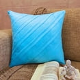thumbnail image 4 of Turquoise Blue Pillow Covers, Textured Pintucks Solid Color Throw Pillows Cover, Pillow Covers 18x18 inch (45x45 cm), Square Faux Suede Pillowcase, Striped - Contemporary Turquoise, 4 of 10