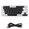 thumbnail image 2 of Clavier de Jeu Filaire, 84 Touches Rétroéclairé RGB Ergonomiquement Incurvé Clavier Filaire Silencieux, Câble Type C Mini Clavier pour OS X PC Portable, 2 of 8