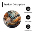 thumbnail image 4 of 12 Inch Wall Clock Battery Operated Silent Clock Decorative for Office, Kitchen, Outdoor, Living Room，Electric Guitar Music Abstract Natural, 4 of 4
