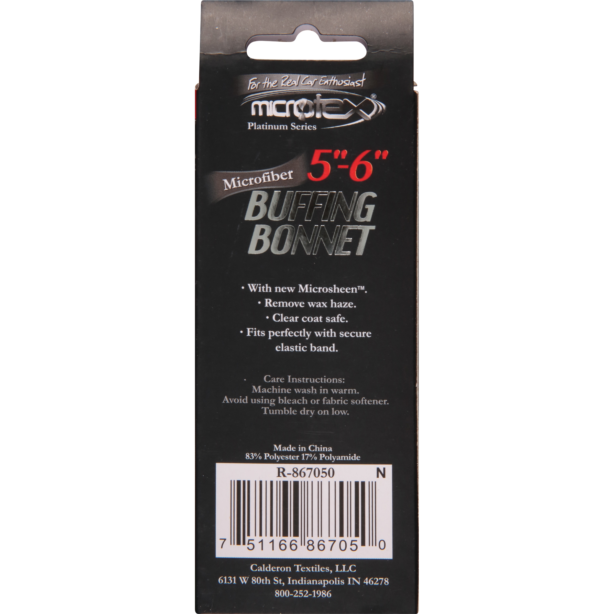 Platinum Series Microfiber Wax & Polish Buffing Bonnet, 5"-6", 2 Count