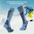 thumbnail image 5 of Frogued 1 Pair Ski Socks Elastic Lock Temperature Sweat Absorption Warm Feet Thickened Terry Outdoor Sports Socks for Winter Sports Grey,L, 5 of 13