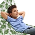 thumbnail image 1 of Aloha Lounger Chair Bag, Repetitive Print of Island Leaves Flora Garden Items with Handmade Spots, High Capacity Storage with Handle Container, Lounger Size, Olive Green and White, by Ambesonne, 1 of 5