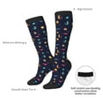 thumbnail image 4 of Fotbe Space Dinosaur Calcetas Divertidas Estampadas para Hombre y Mujer, Calcetas de Algodón hasta la Rodilla para Caminar, Correr, Enfermería y Embarazo, 4 of 6