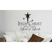 Decal ~ Christmas Decal ~ JESUS CHRIST KING OF KINGS ~ CHRISTMAS WALL OR WINDOW DECAL, 13" x 16"