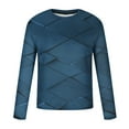 thumbnail image 4 of Men's Fashion Designer Shirts Long Sleeve Round Neck 3D Digital Print T-Shirt Casual Slim Fit Tops Running Lounging Workout Tee, 4 of 4