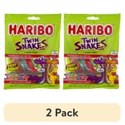 (2 pack) Haribo Twin Snakes Sweet & Sour Gummi Candies, 5 Oz.