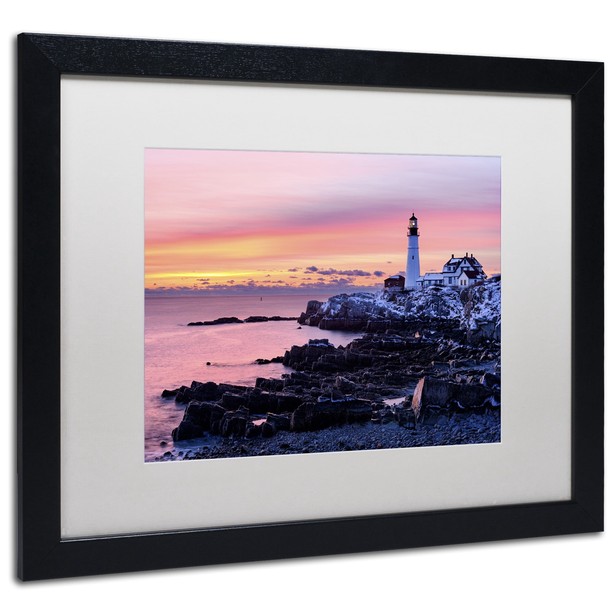 Trademark Fine Art 'Light of Dawn' Canvas Art by Michael Blanchette Photography, White Matte, Black Frame