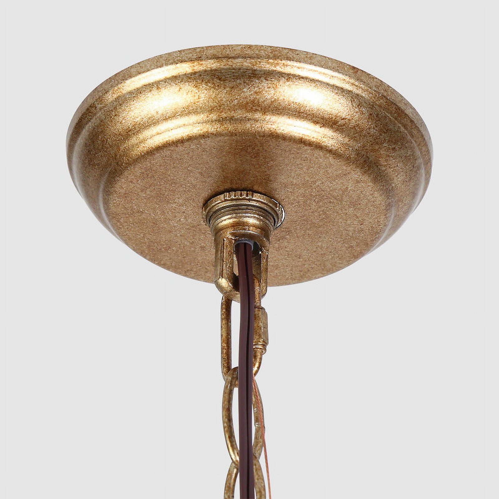 LNC 8-Light Antique Gold Modern Linear Dining Room Chandelier,26.8"D x 26.8"W x 35.4"H