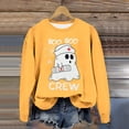 thumbnail image 2 of Women's Hoodless Sweatshirt for Women Lightweight Halloween Crew Neck Top for Seasonal Comfort and Cozy Wear Yellow XXL, 2 of 4