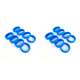 thumbnail image 1 of 2uds. Fundas protectoras de silicona para ruedas de equipaje, 8 Uds., para equipaje de mano (azul), 1 of 2