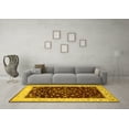 thumbnail image 3 of Ahgly Company Machine Washable Indoor Rectangle Persian Yellow Traditional Area Rugs, 2' x 5', 3 of 4