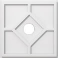 thumbnail image 1 of Ekena Millwork CMP16EY-03000 16 Po OD x 3 Po ID Carré Embry Architecture Grade PVC Contemporain Plafond Médaillon, 1 of 1