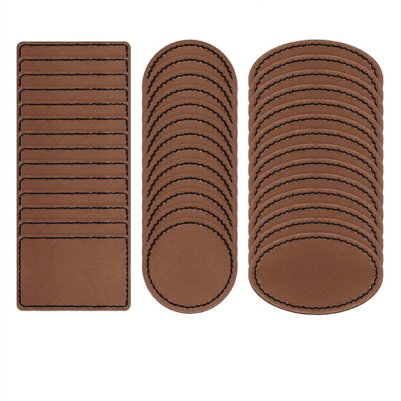New Arrivals 90 Pcs Leatherette Blank Hat Patches Iron on Patch