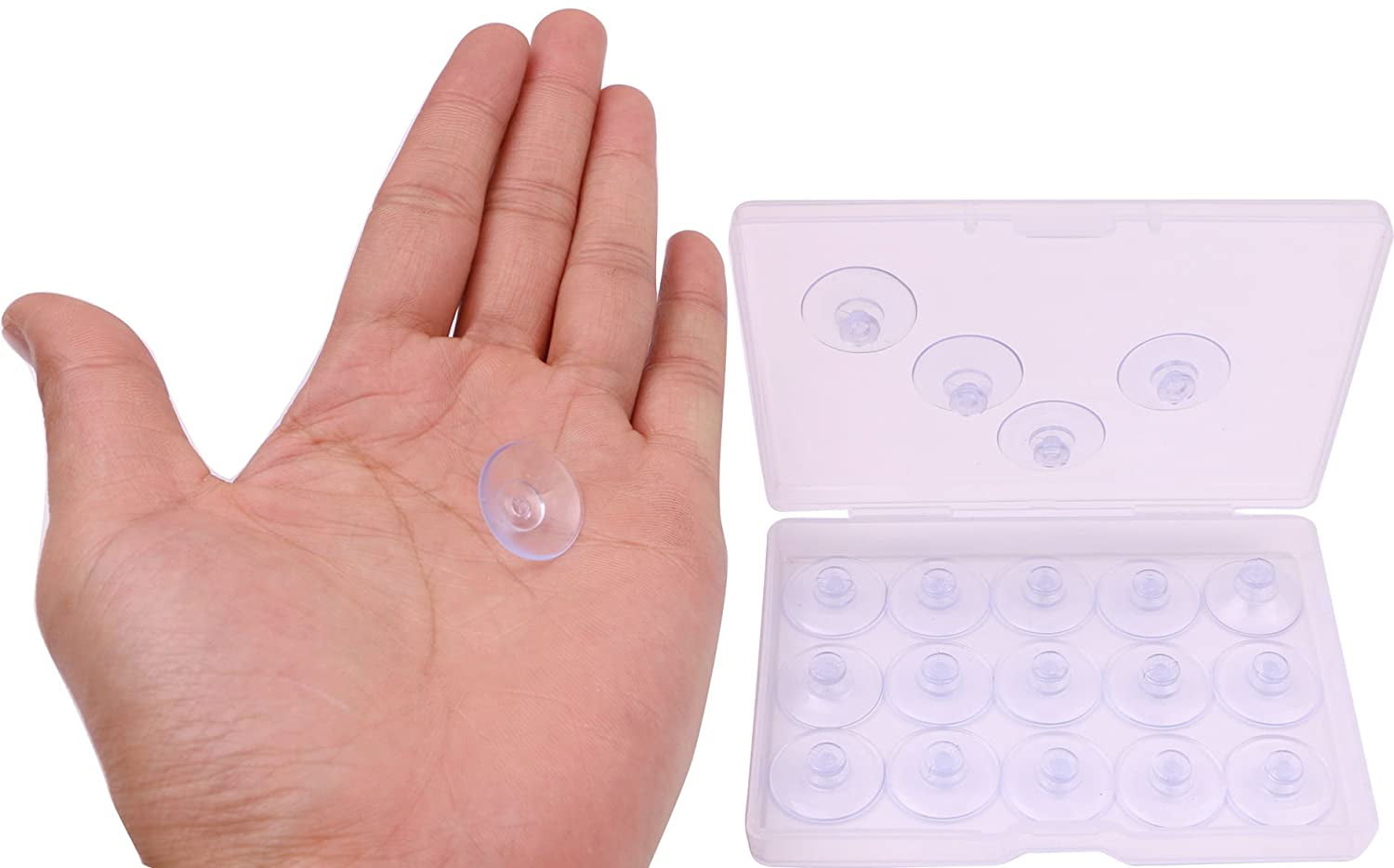 20 Pack Clear Suction Cups PVC Plastic Sucker Without Hooks for Home 1.2 Inch 