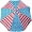 Patriotic Flag Umbrella, variant on PMU Multi Stripes with Multi-Color Beach Umbrellas 78 Inch Tiki Umbrella Pkg/1