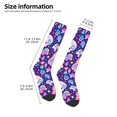 thumbnail image 2 of Naloa Skull mushroom rainbow Thigh High Socks Extra Long Stretchy Sock Women Over Knee High Opaque Stocking Daily Wear, 2 of 6