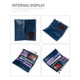 thumbnail image 3 of TAZAG high-quality oil wax leather long women's wallet multi-card slot genuine leather clutch bag multi-functional zipper coin purse, 3 of 4